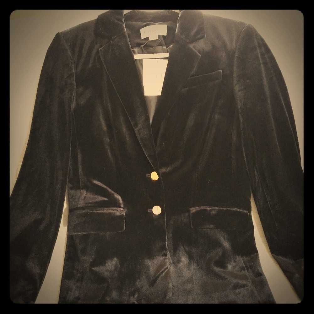 Black Velour Calvin Klein Jacket
